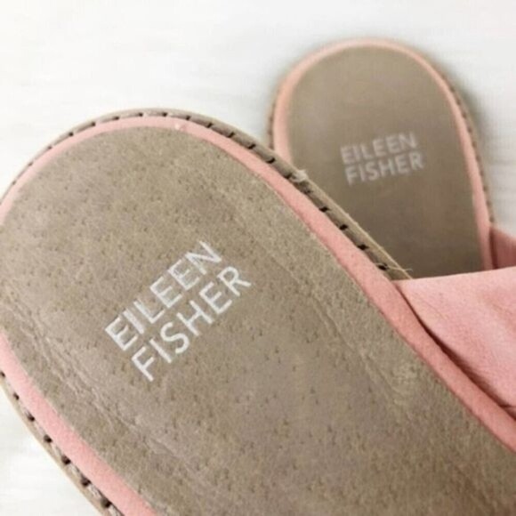 EILEEN FISHER Salmon Cross Slide Sandals  - Picture 5 of 6